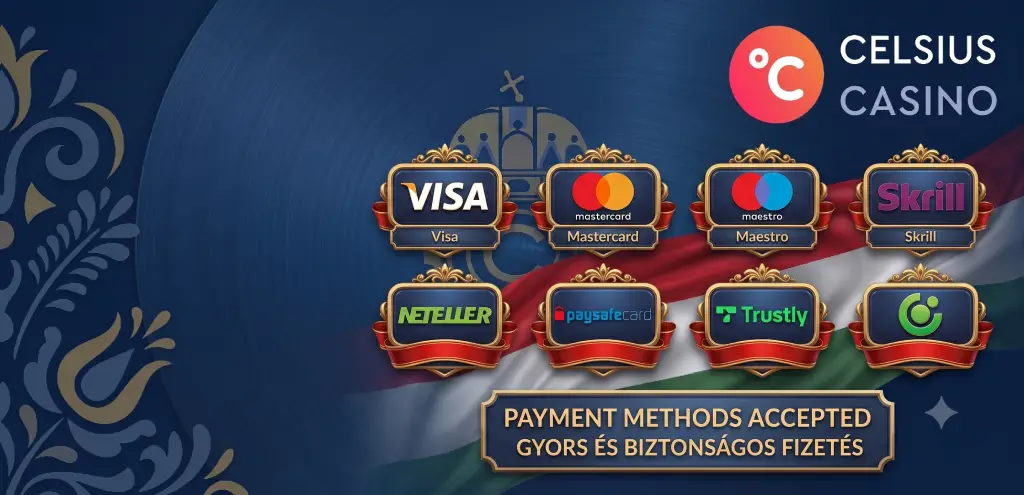 Celsius casino fizetési módszerek